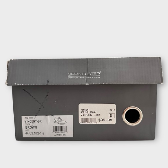 Vincent Shoes Mens 10.5-11‎ (EU 44) Brown/Tan/Black Spring Step Sporty Comfort - Picture 6 of 9